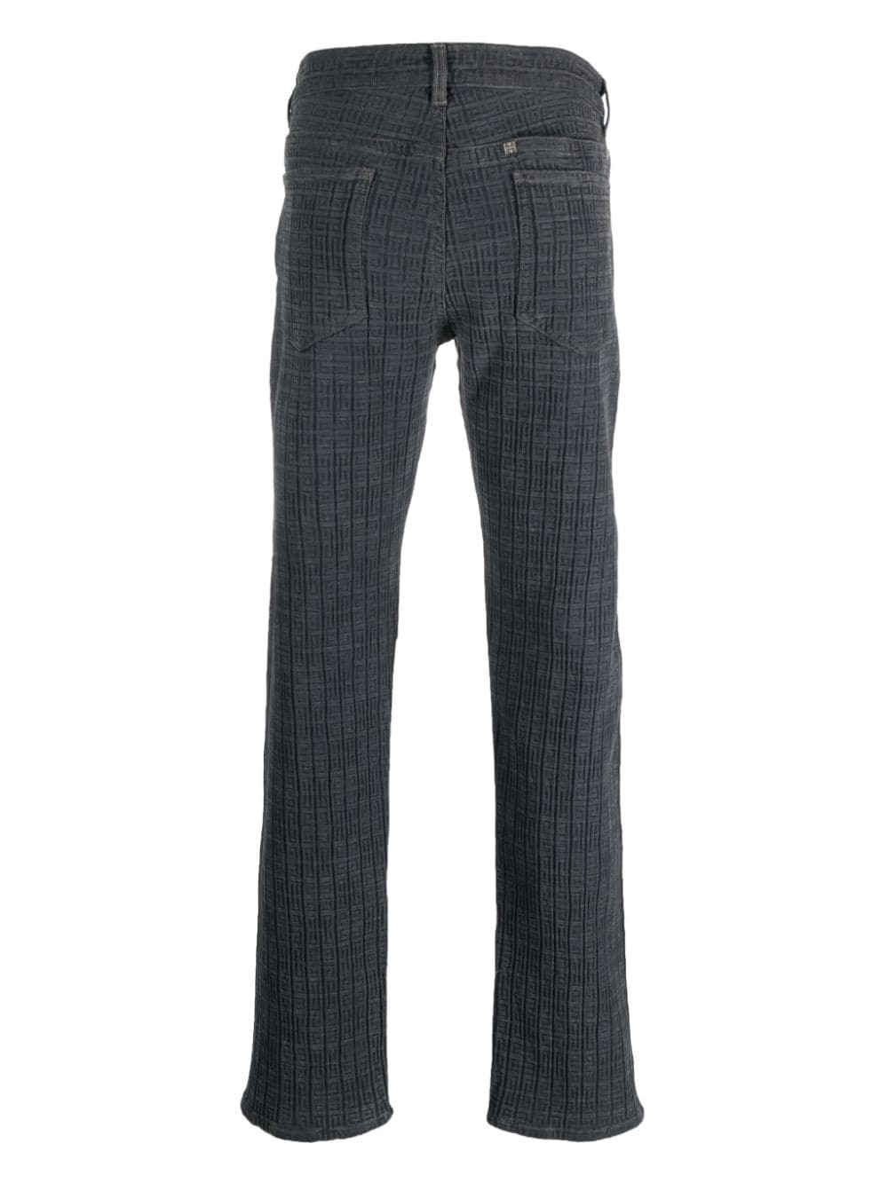 4G-pattern zip jeans - 2