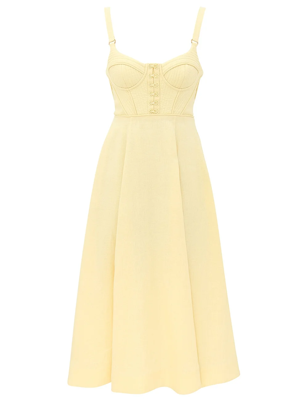 CLASH QUILT BUSTIER MIDI DRESS - 1