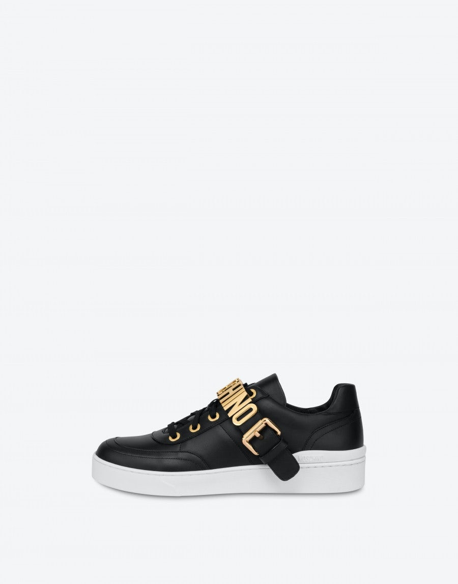 LETTERING LOGO CALFSKIN SNEAKERS - 2