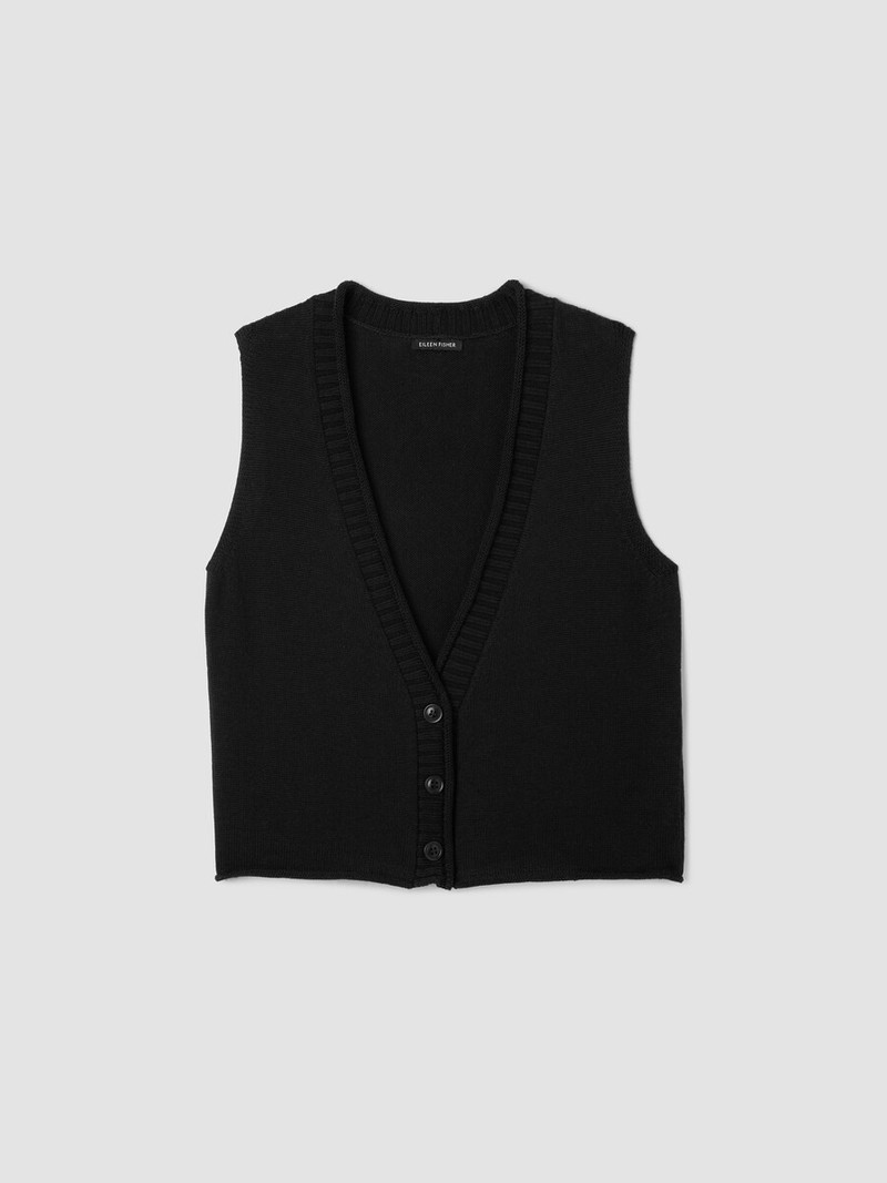 Peruvian Cotton Blend V-Neck Vest 1