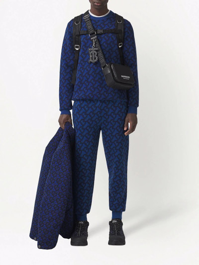 Burberry monogram-pattern track pants outlook