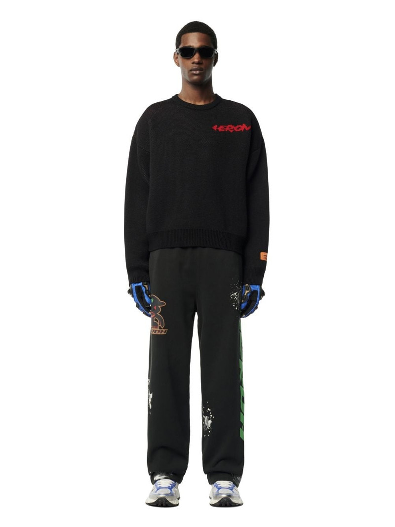 Heron Preston Hp Flaming Knit Crewneck outlook