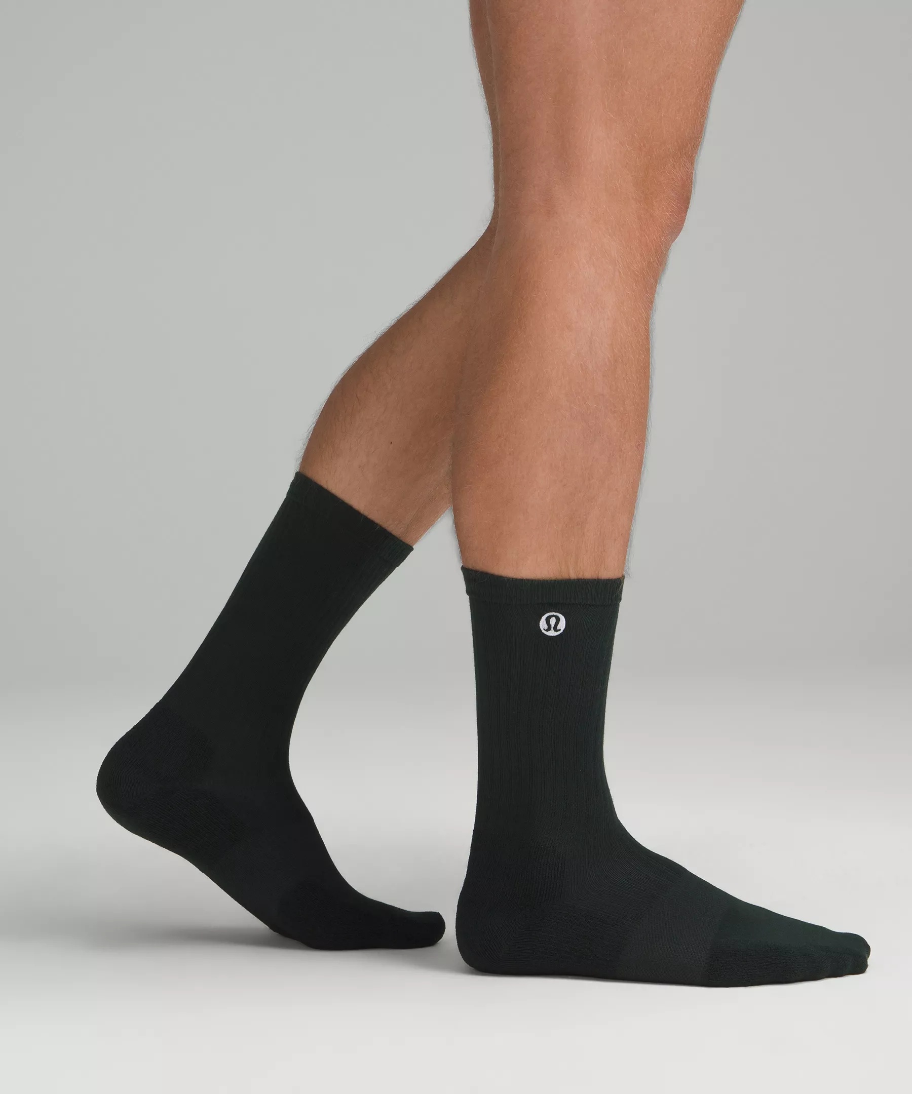 Men's Daily Stride Ribbed Comfort Crew Socks - 3