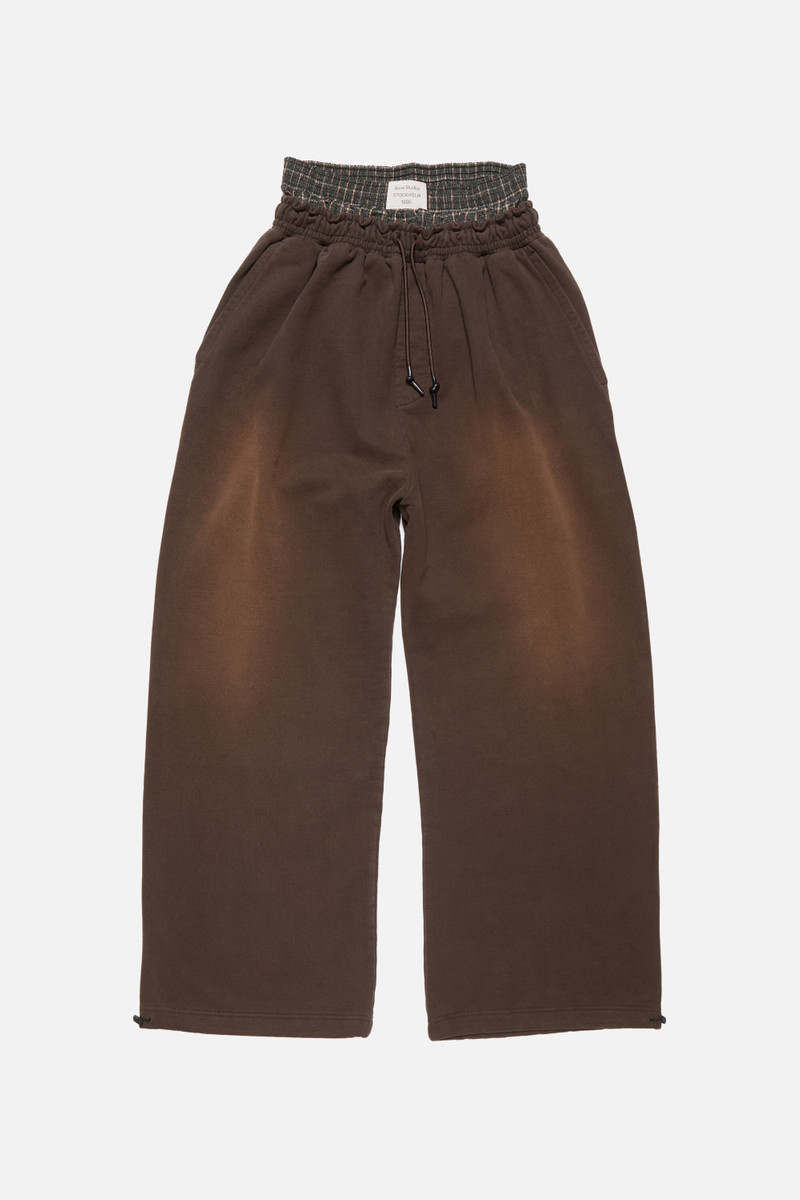 Layered logo sweatpants - Dark brown 6