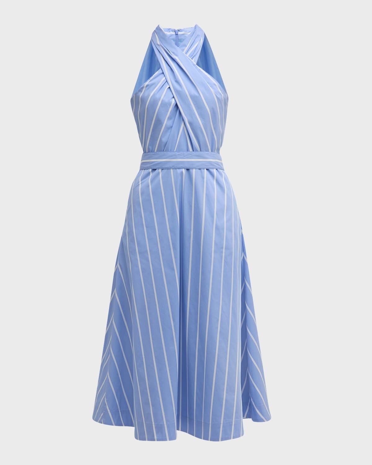 Baylee Stripe Halter Midi Dress - 1