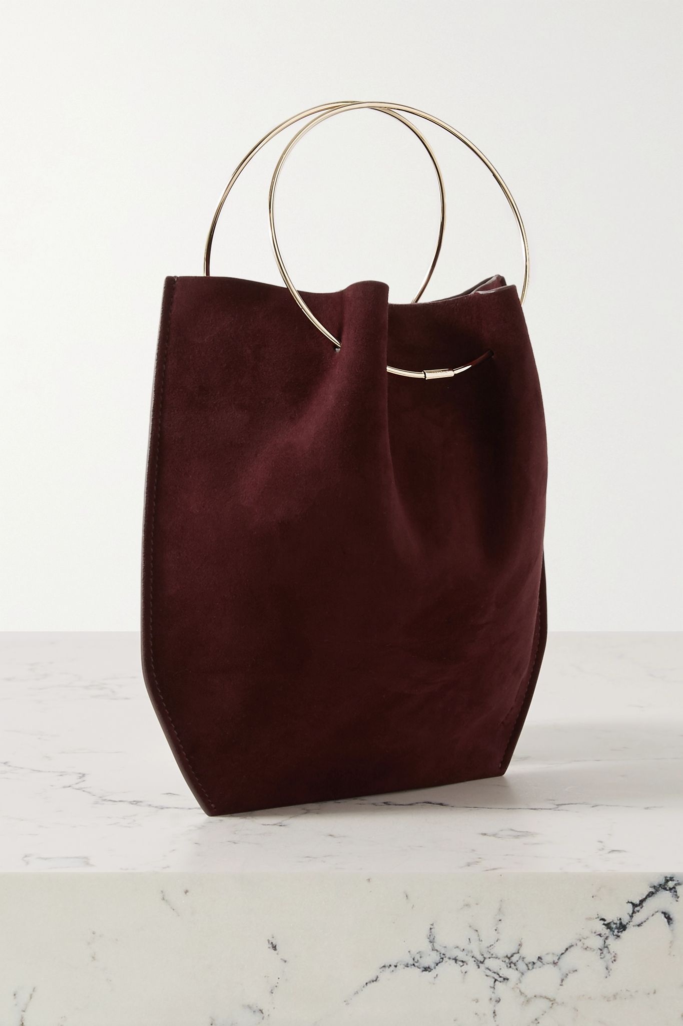 Flat Circle suede tote - 3