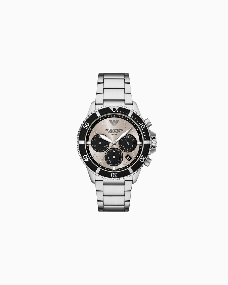 WORLD EXPLORER SOLAR-POWERED CHRONOGRAPH STAINLESS STEEL WATCH 1