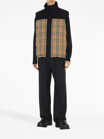 Burberry check-print padded gilet outlook