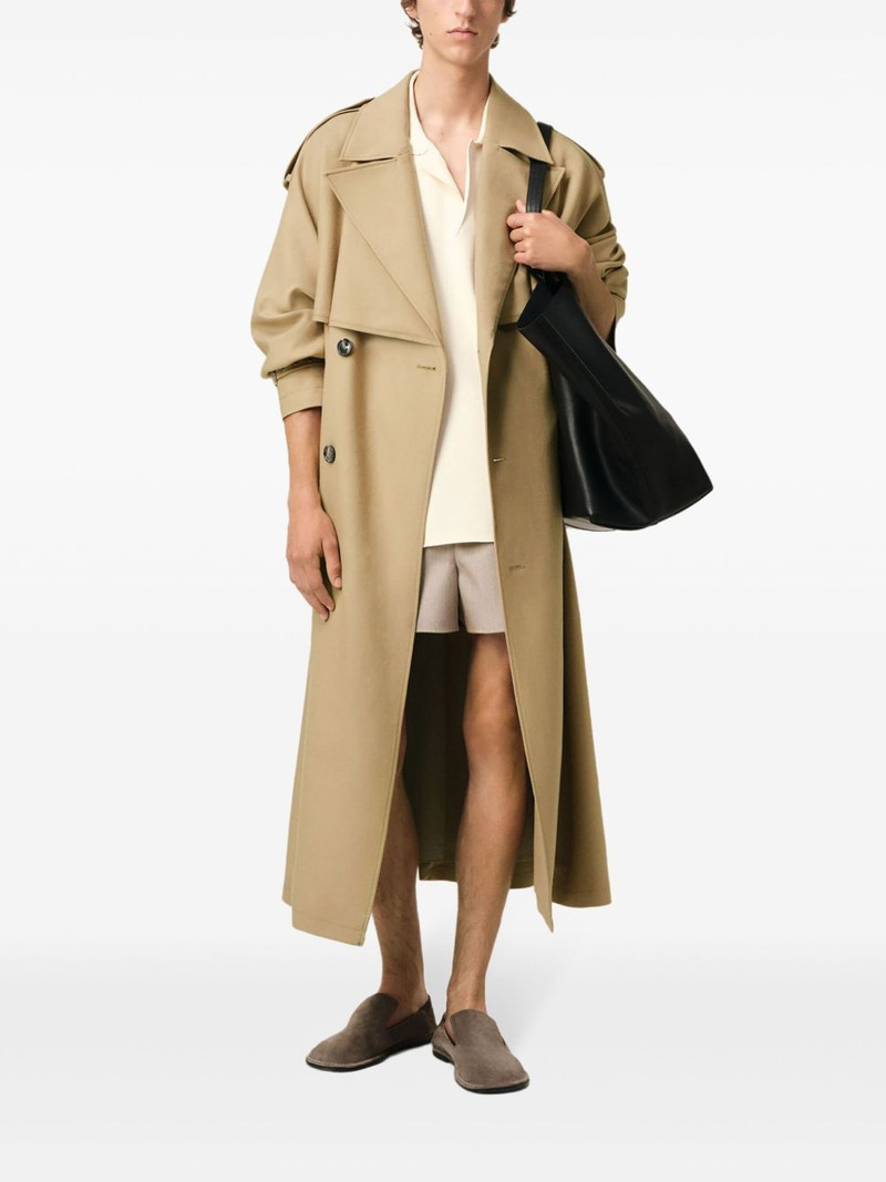 AMI Paris virgin wool trench coat outlook