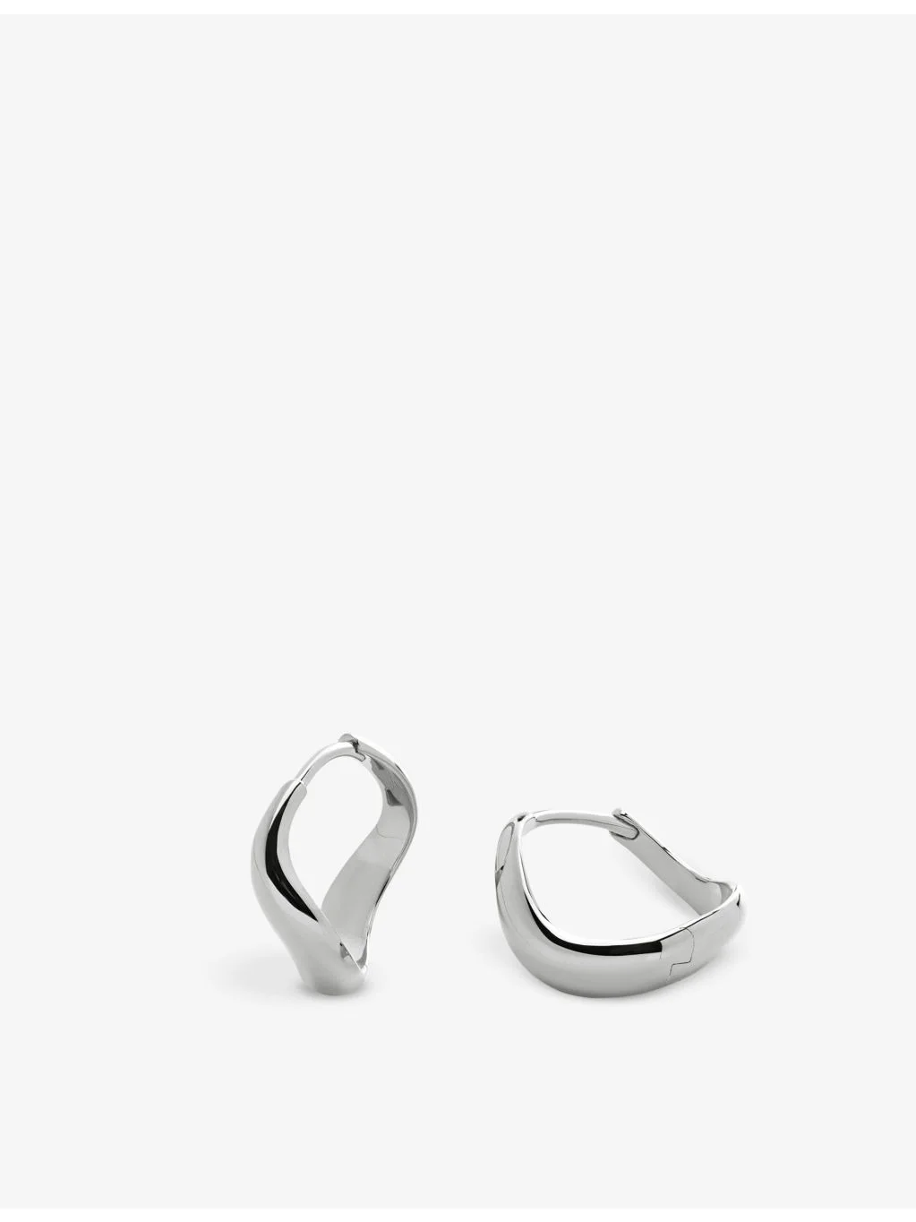 Swirl small sterling-silver hoop earrings - 1