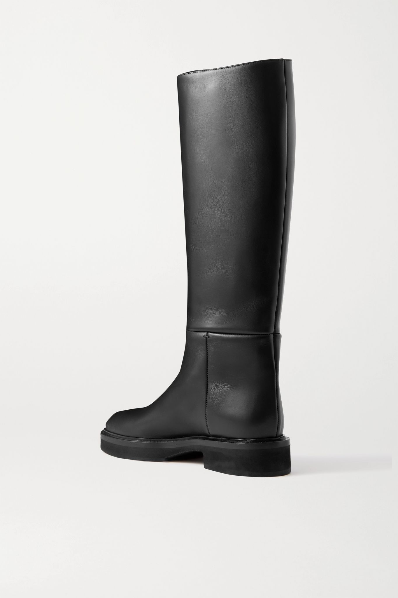 Derby leather knee boots - 3