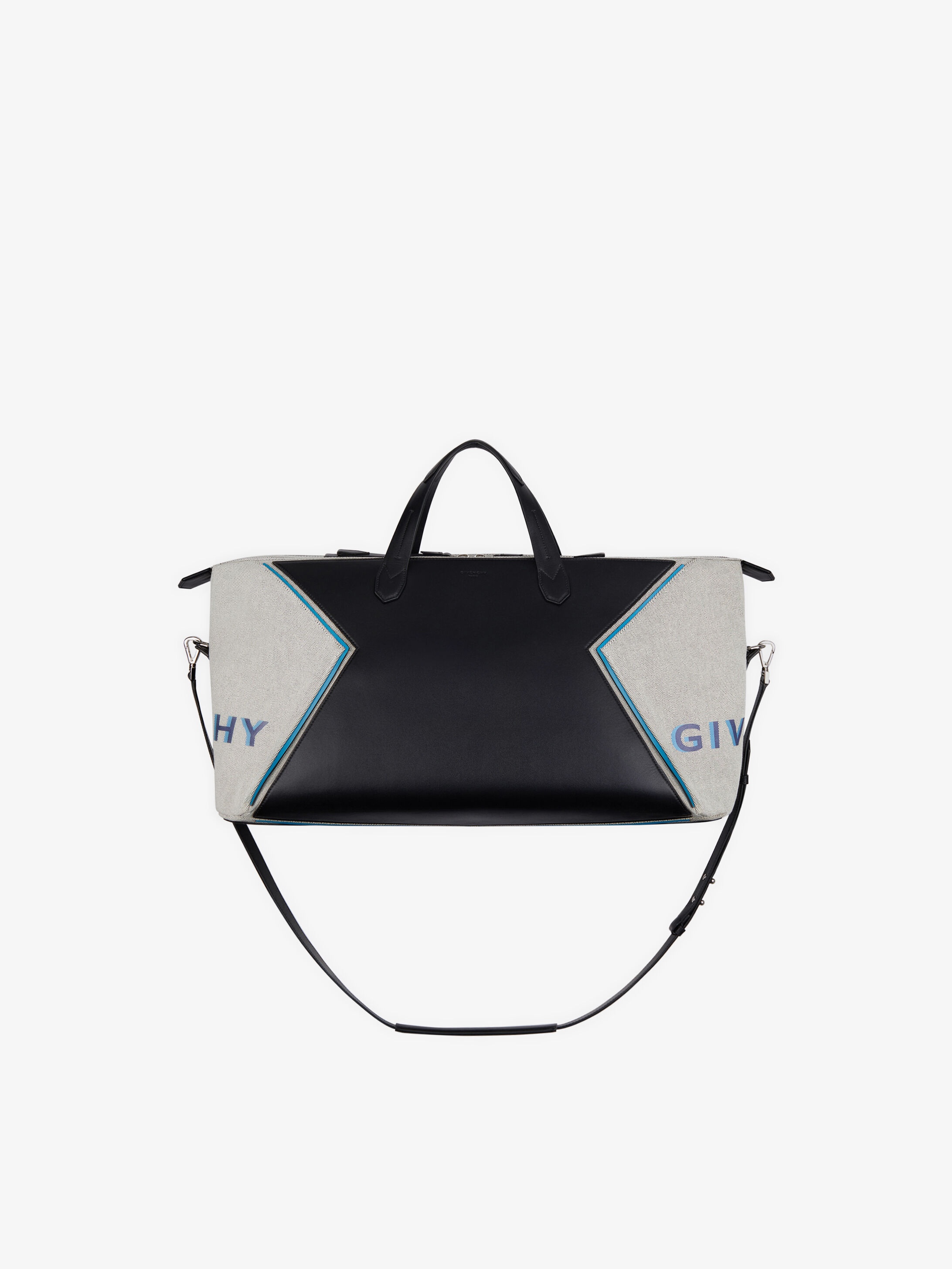 GIVENCHY PARIS Bond weekender bag in leather and canvas - 1