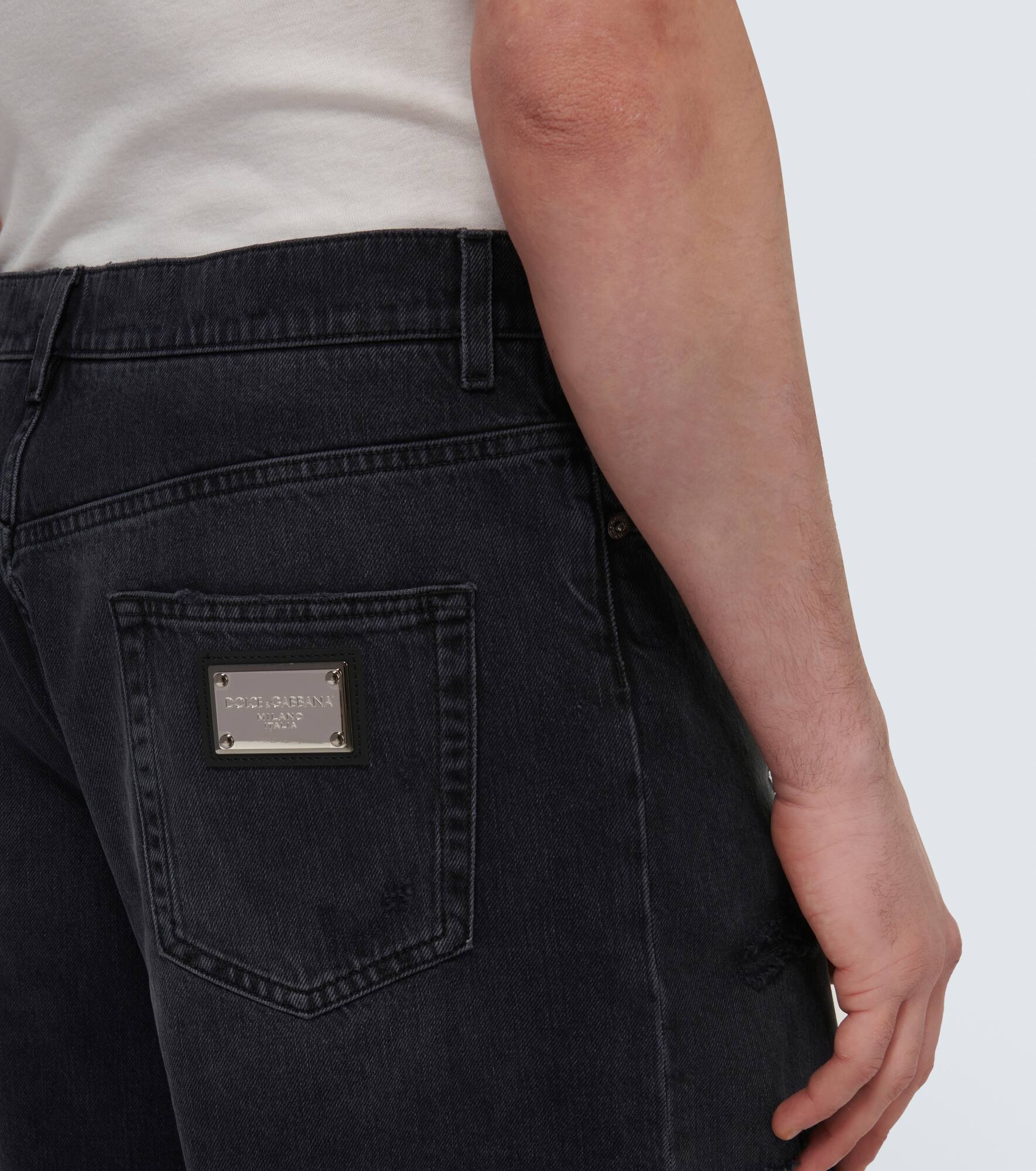 Distressed denim shorts - 5