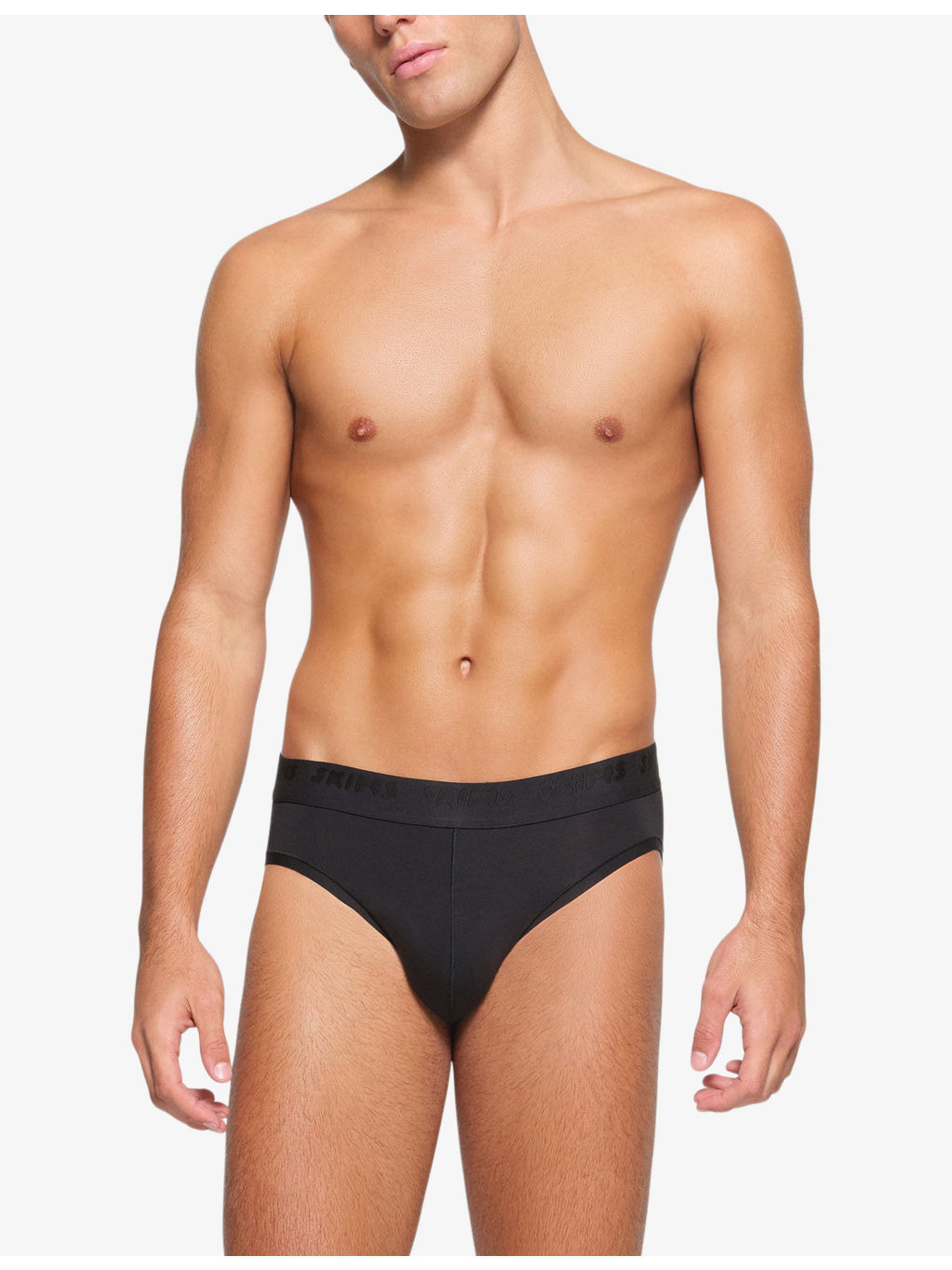 Branded-waistband pack of three stretch-modal briefs - 2