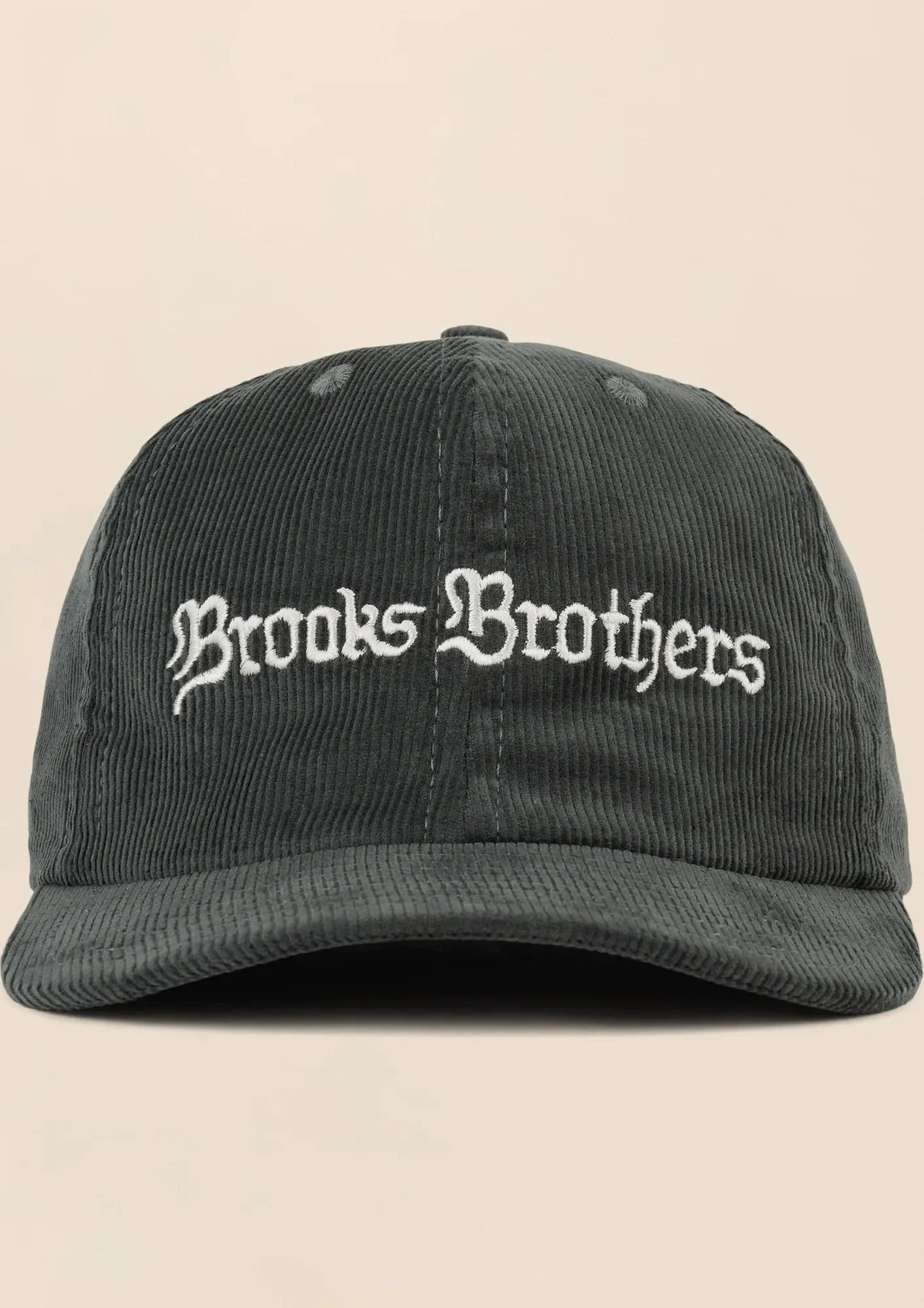 Brooks Brothers x Brain Dead Cotton, Corduroy & Leather Emblem Baseball Hat - 1