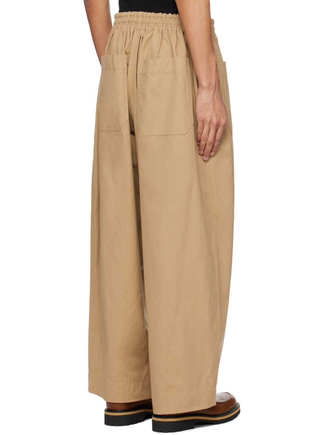 Beige Patch Pocket Trousers - 3