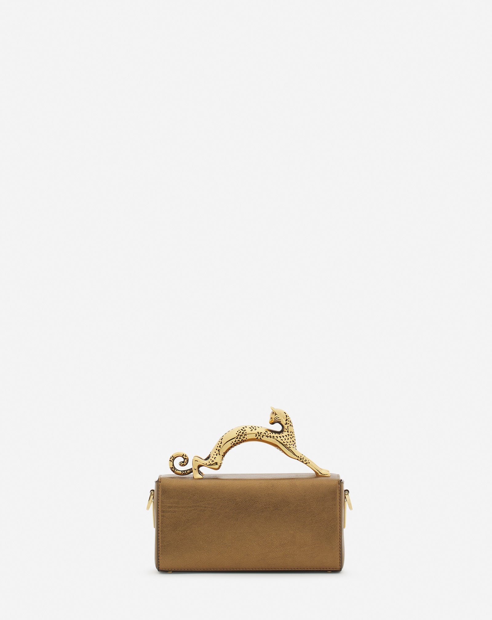 NANO PENCIL CAT BAG IN METALLIC GRAINED LEATHER - 4