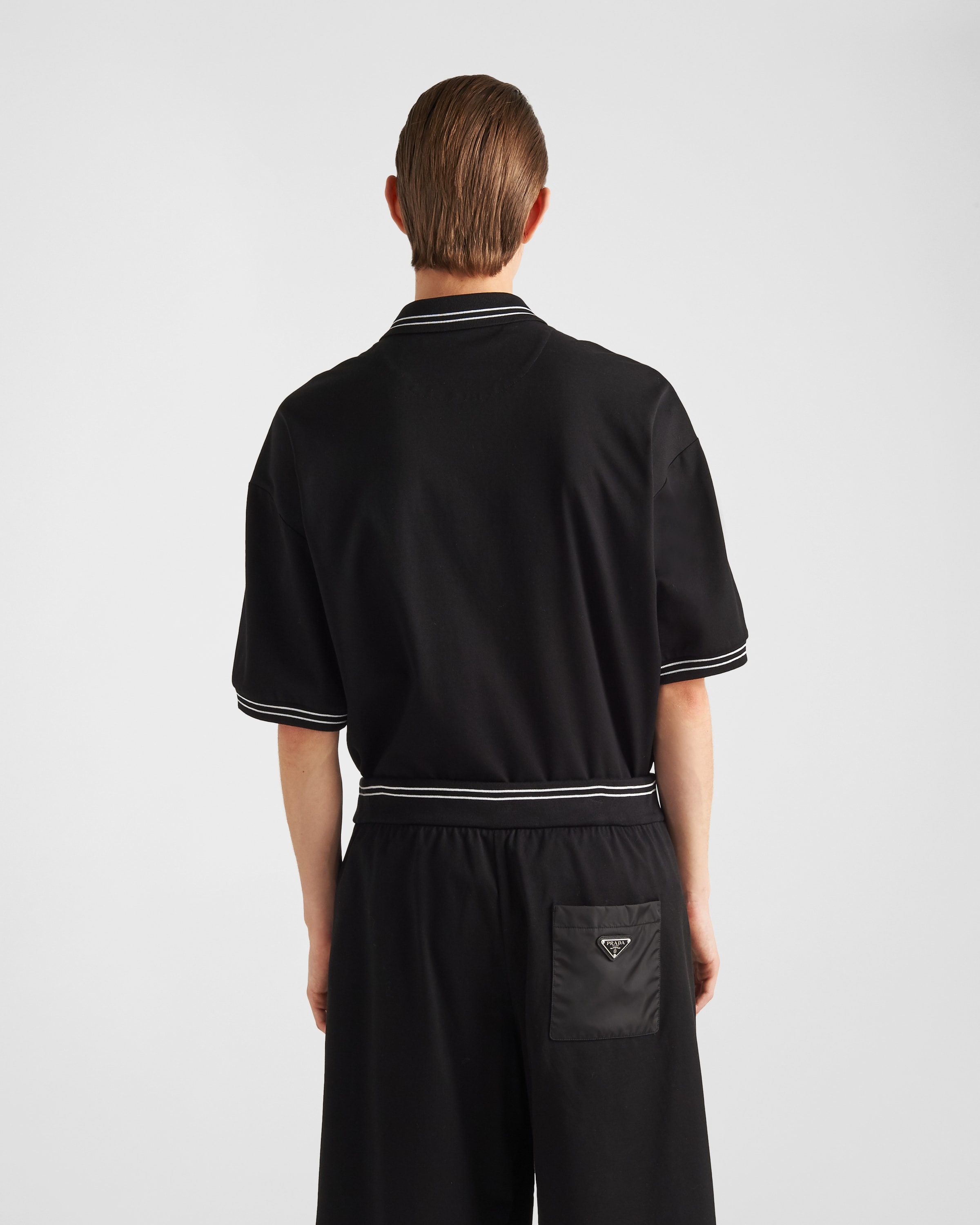 Piqué polo shirt with Re-Nylon detail - 5