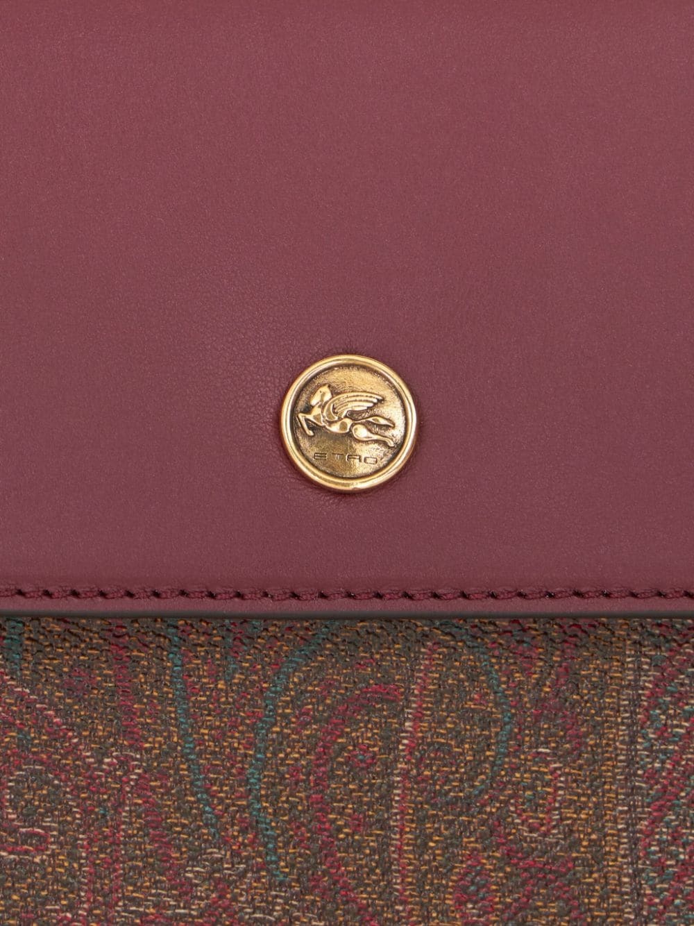 paisley-print leather wallet - 3