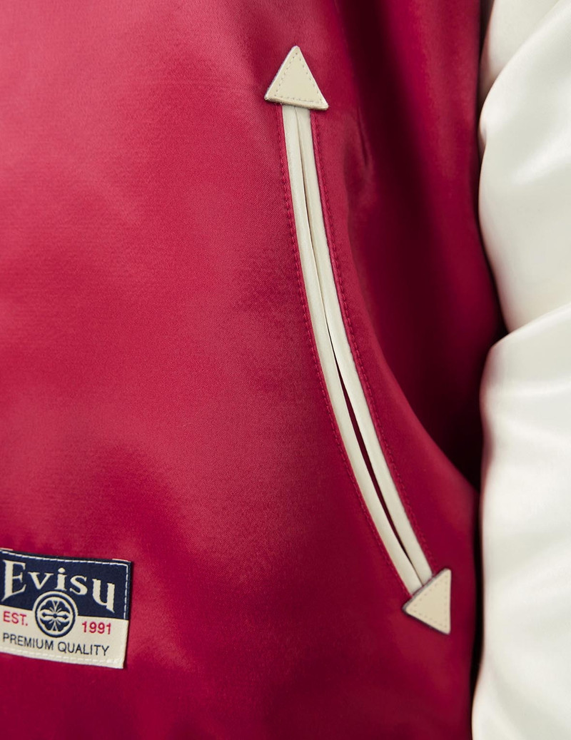 Soaring Snake Embroidery and Traditional Japanese Totem Prints Reversible Relax Fit Souvenir Jacket 12