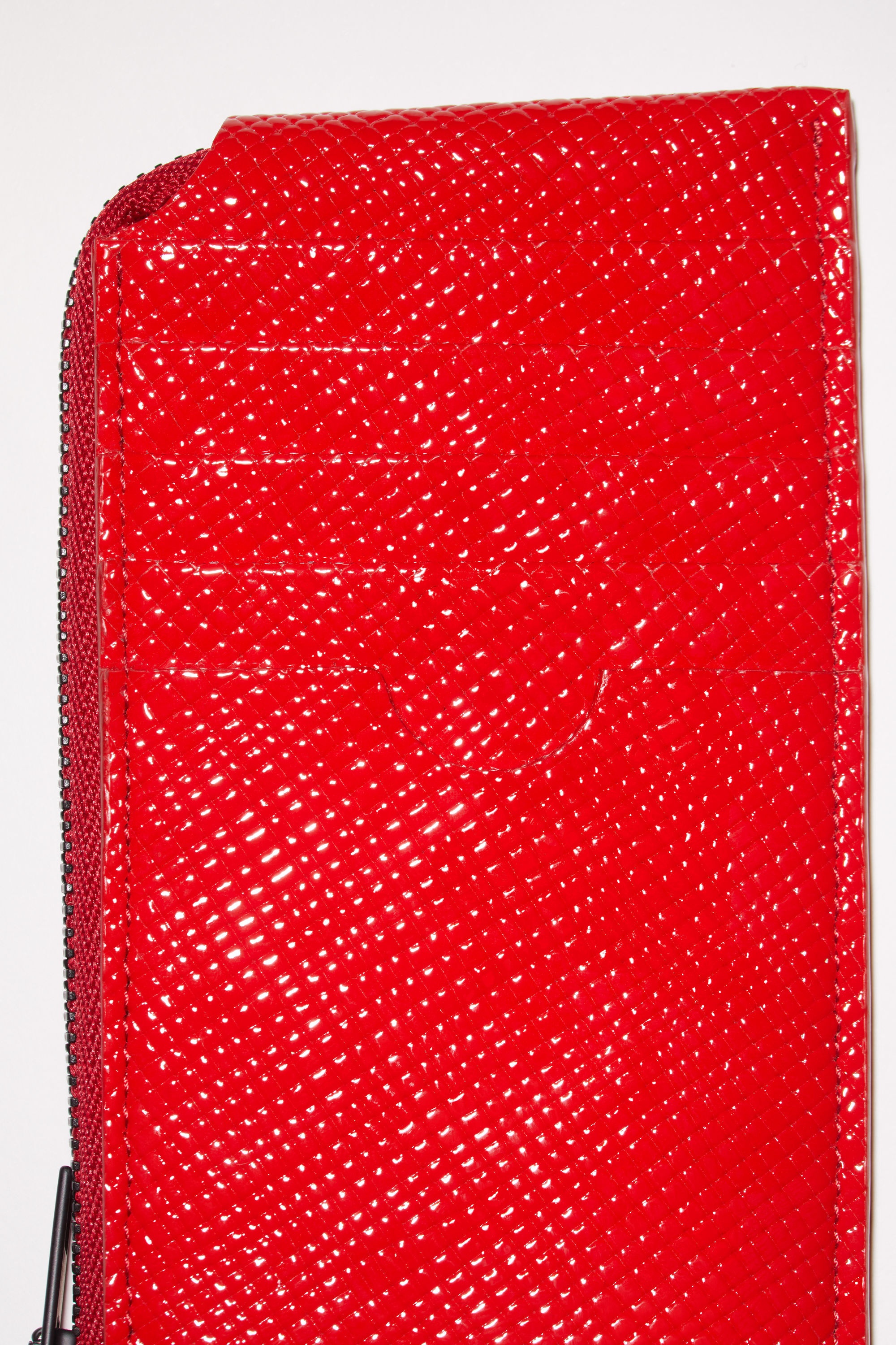 Zippered wallet - Bright Red - 4