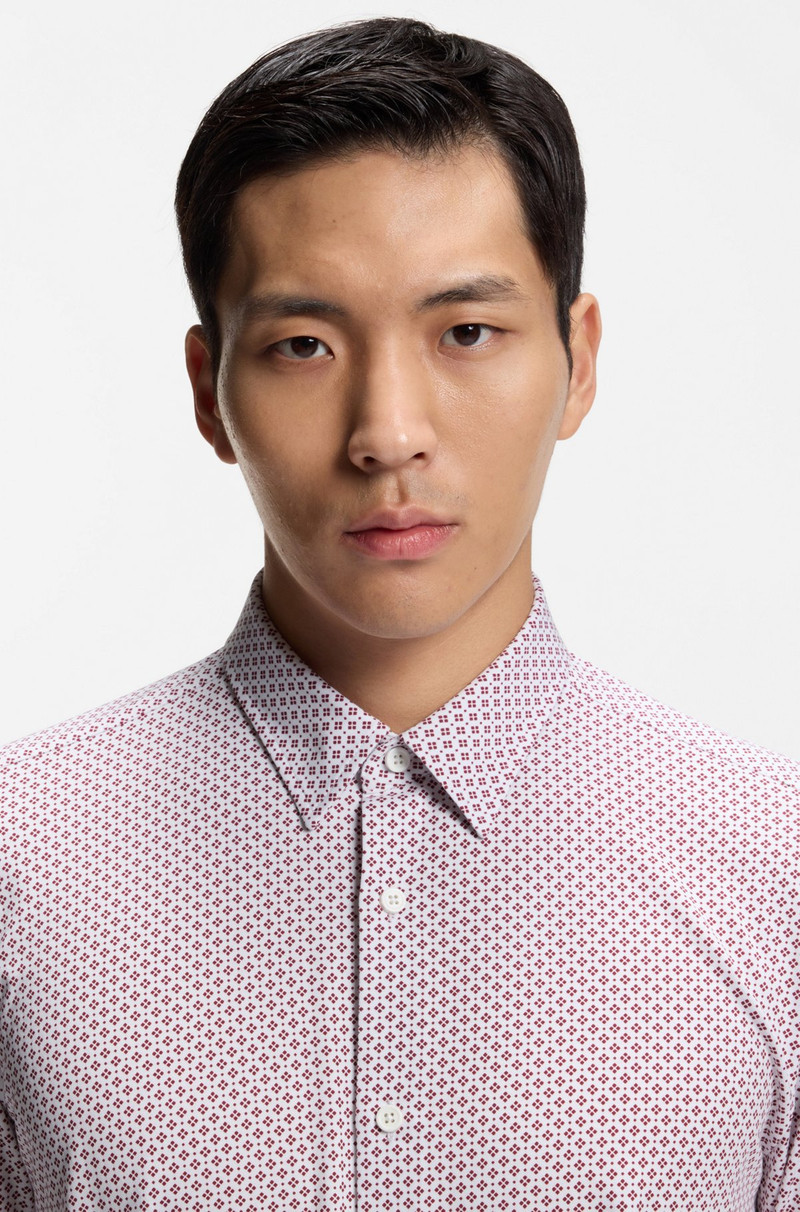 PRINTED SLIM-FIT SHIRT IN A COTTON BLEND 3
