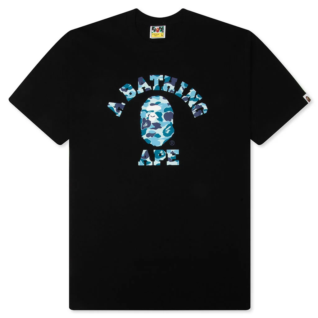 ABC CAMO COLLEGE TEE - BLACK/BLUE - 1