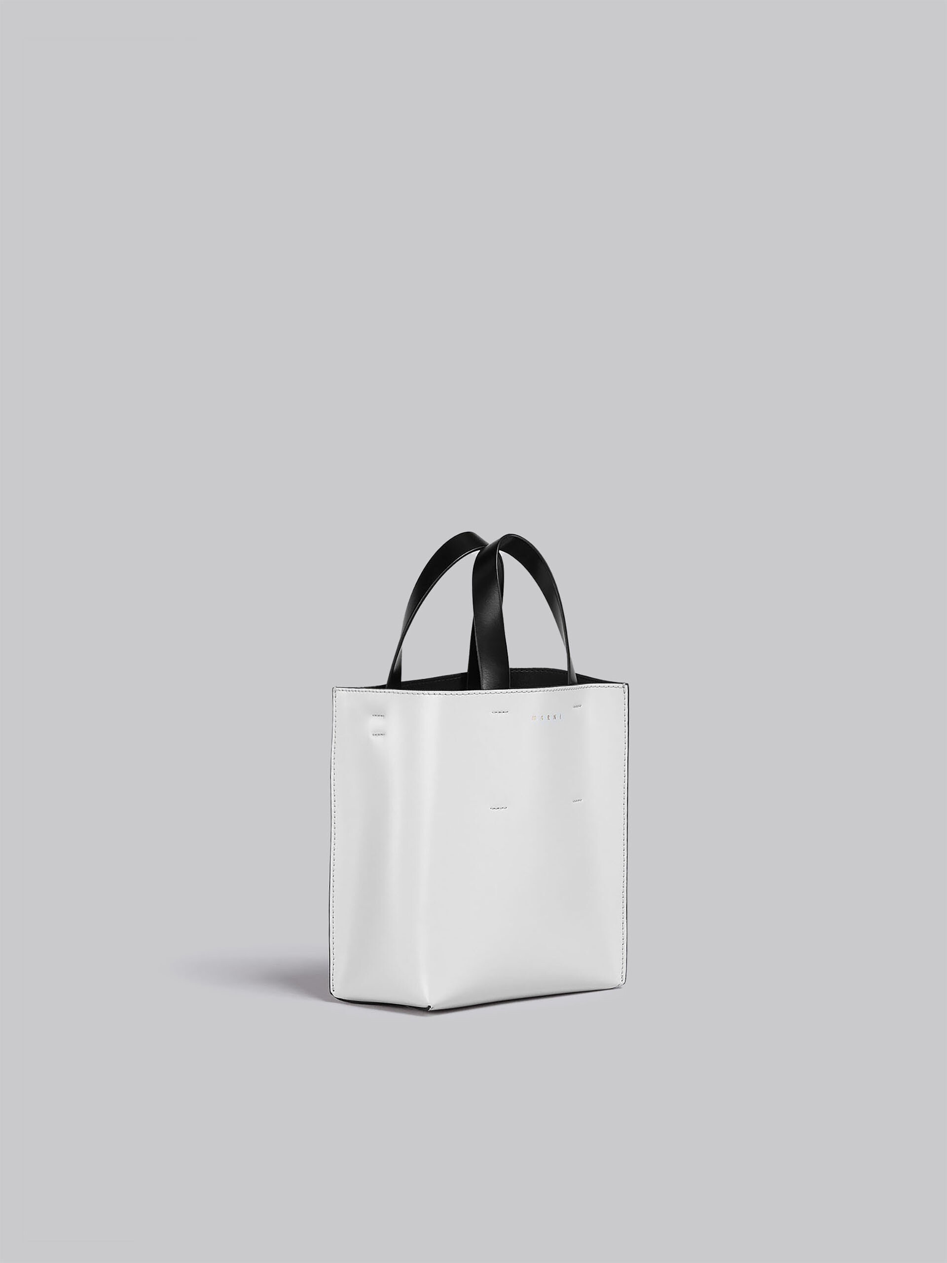 MUSEO MINI BAG IN WHITE AND BLACK LEATHER - 5