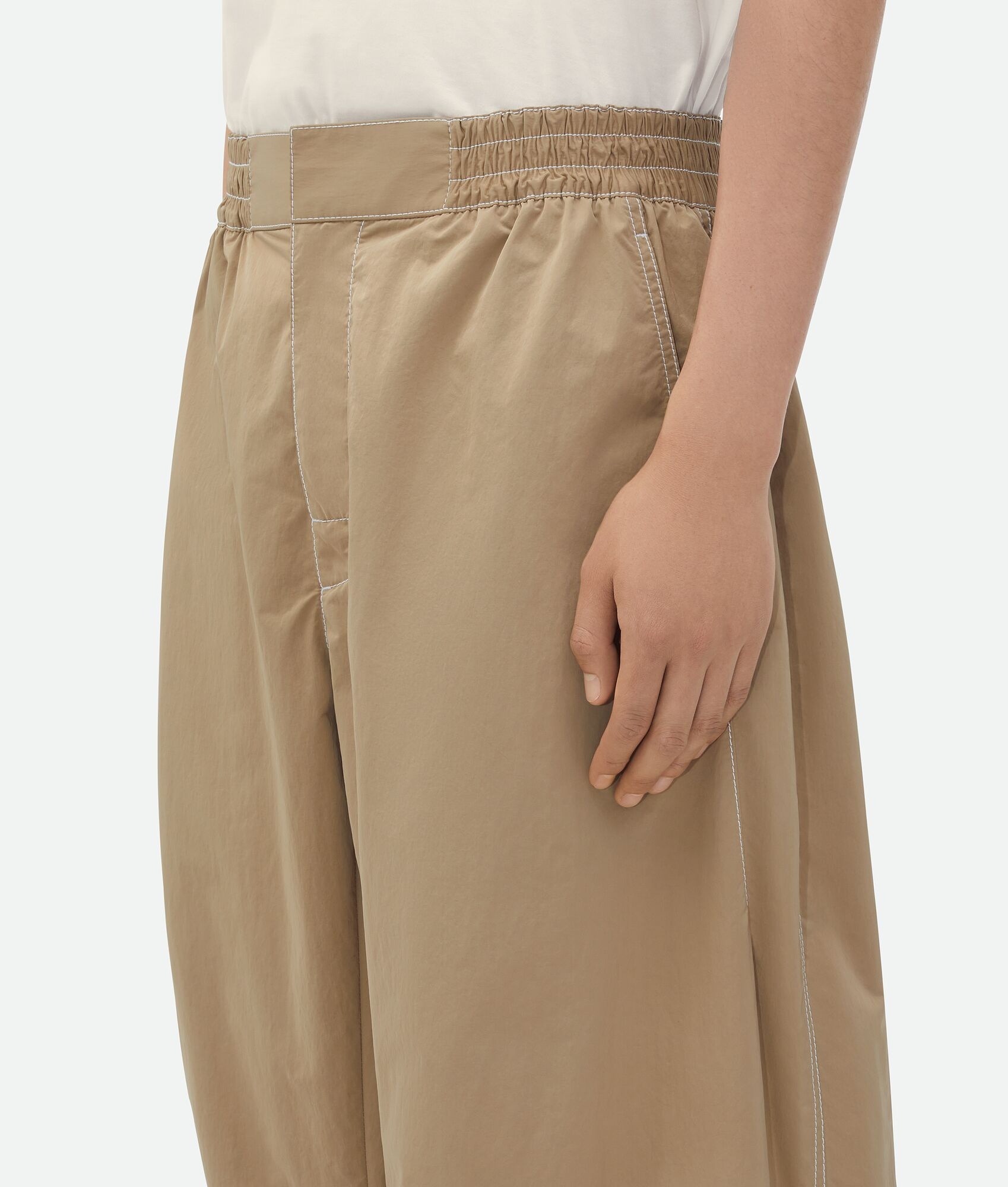 Elasticated Tech Nylon Trousers - 4