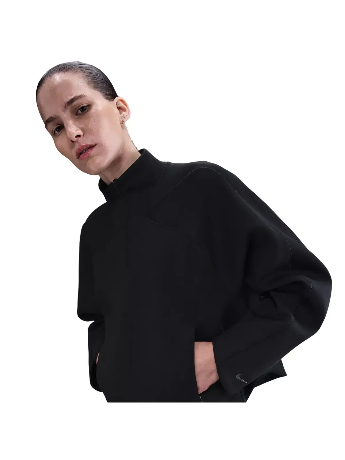 Women's Universa Dri-FIT 1/4-Zip Top -Black - 1