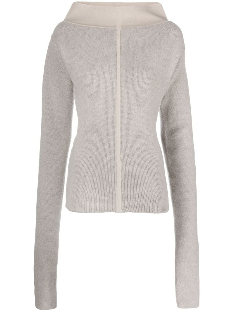 high-neck extra long-sleeves jumper 1