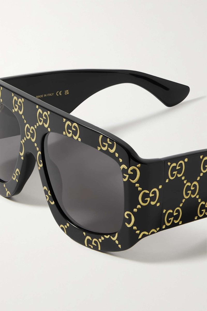 Oversized D-frame acetate sunglasses 4