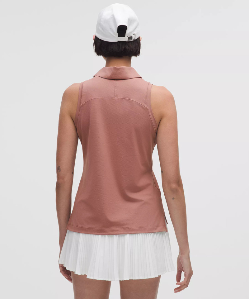 Quick-Dry Sleeveless Polo Shirt Straight Hem *Logo 3