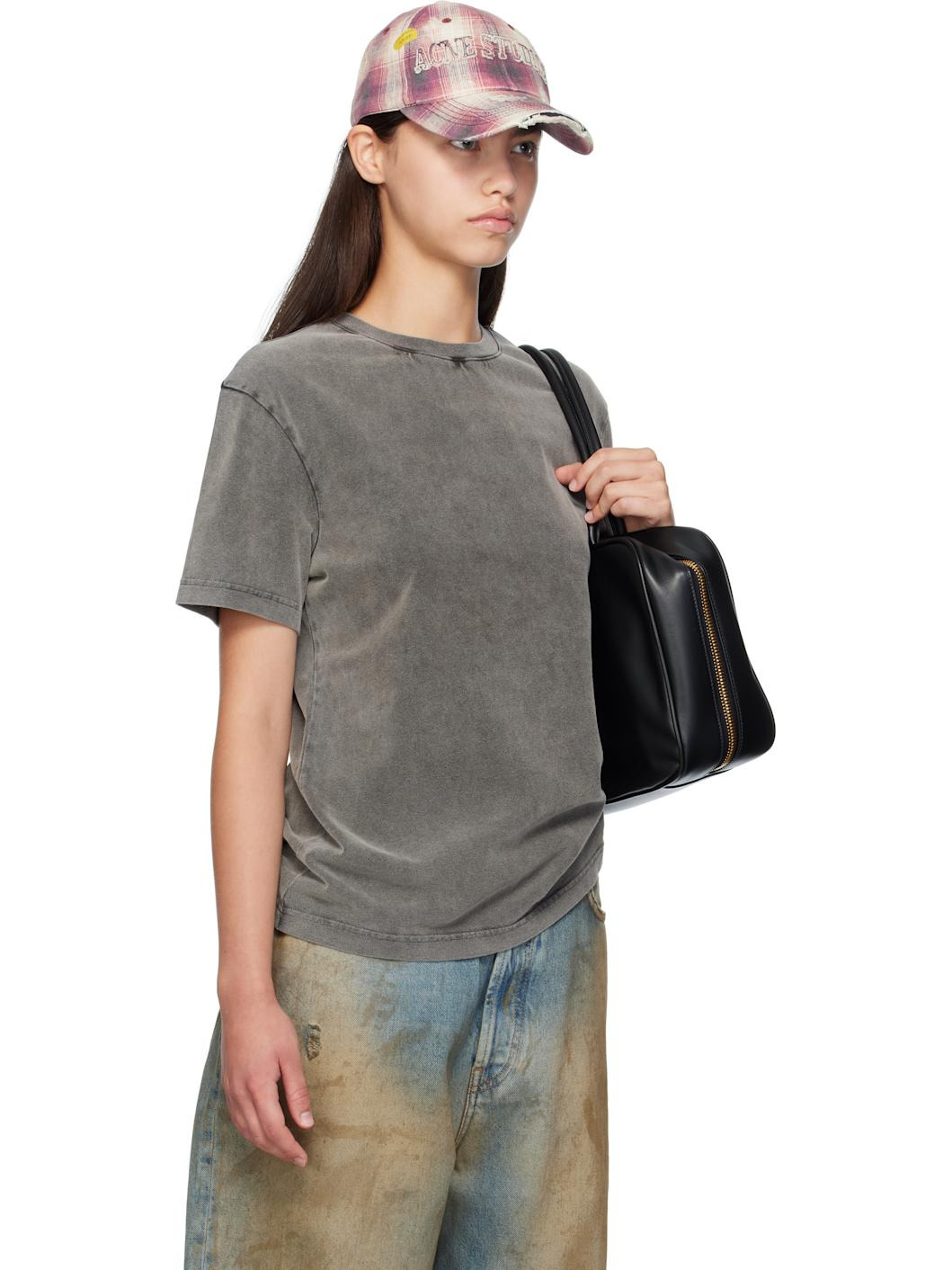 Black Cotton Crewneck T-shirt - 2