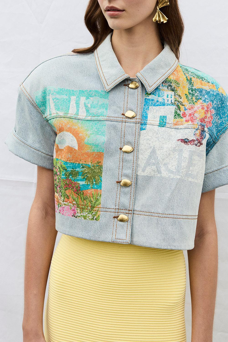 Aje. Mae Cropped Shirt outlook