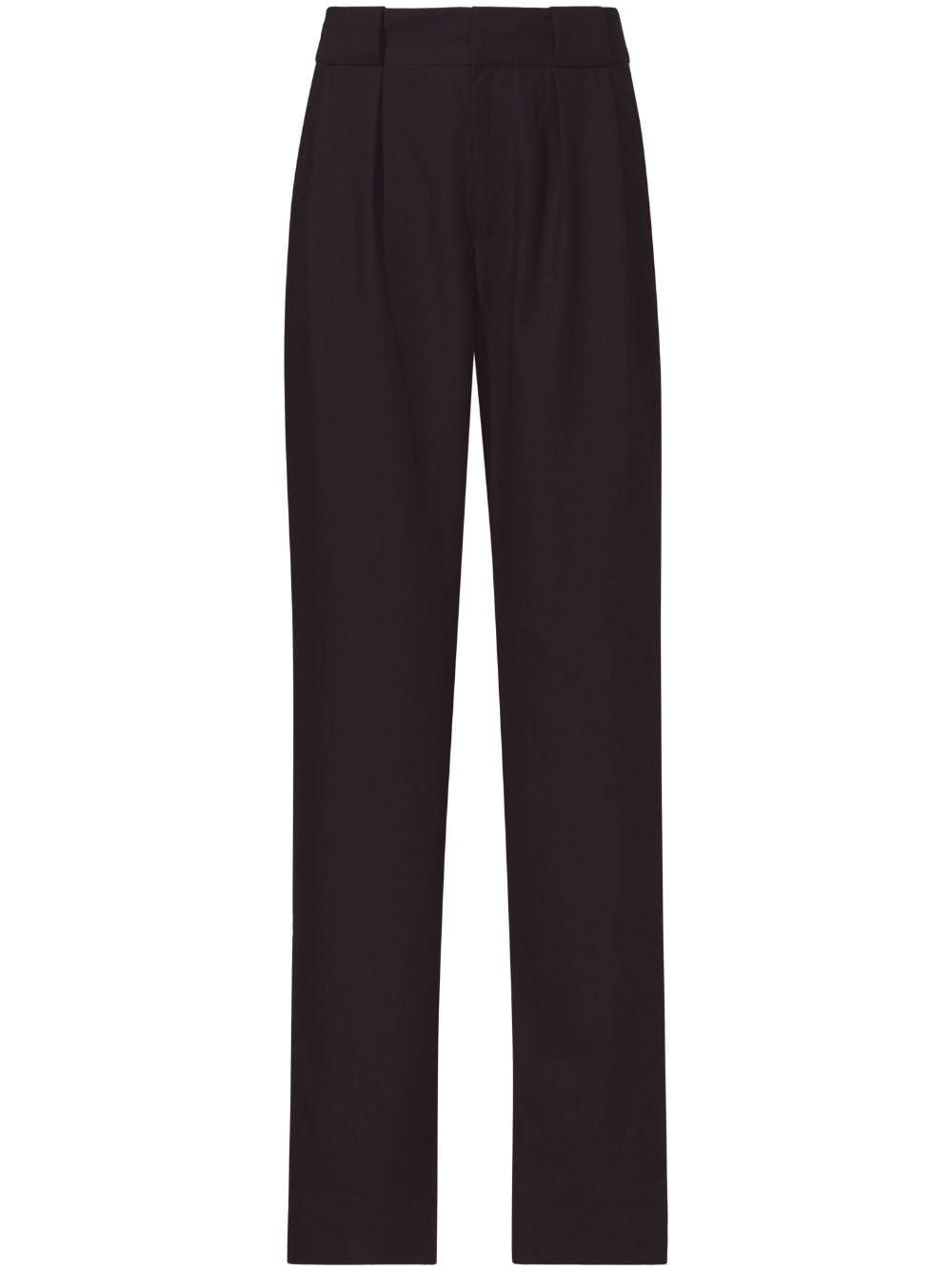 pleat-detail tailored trousers - 1