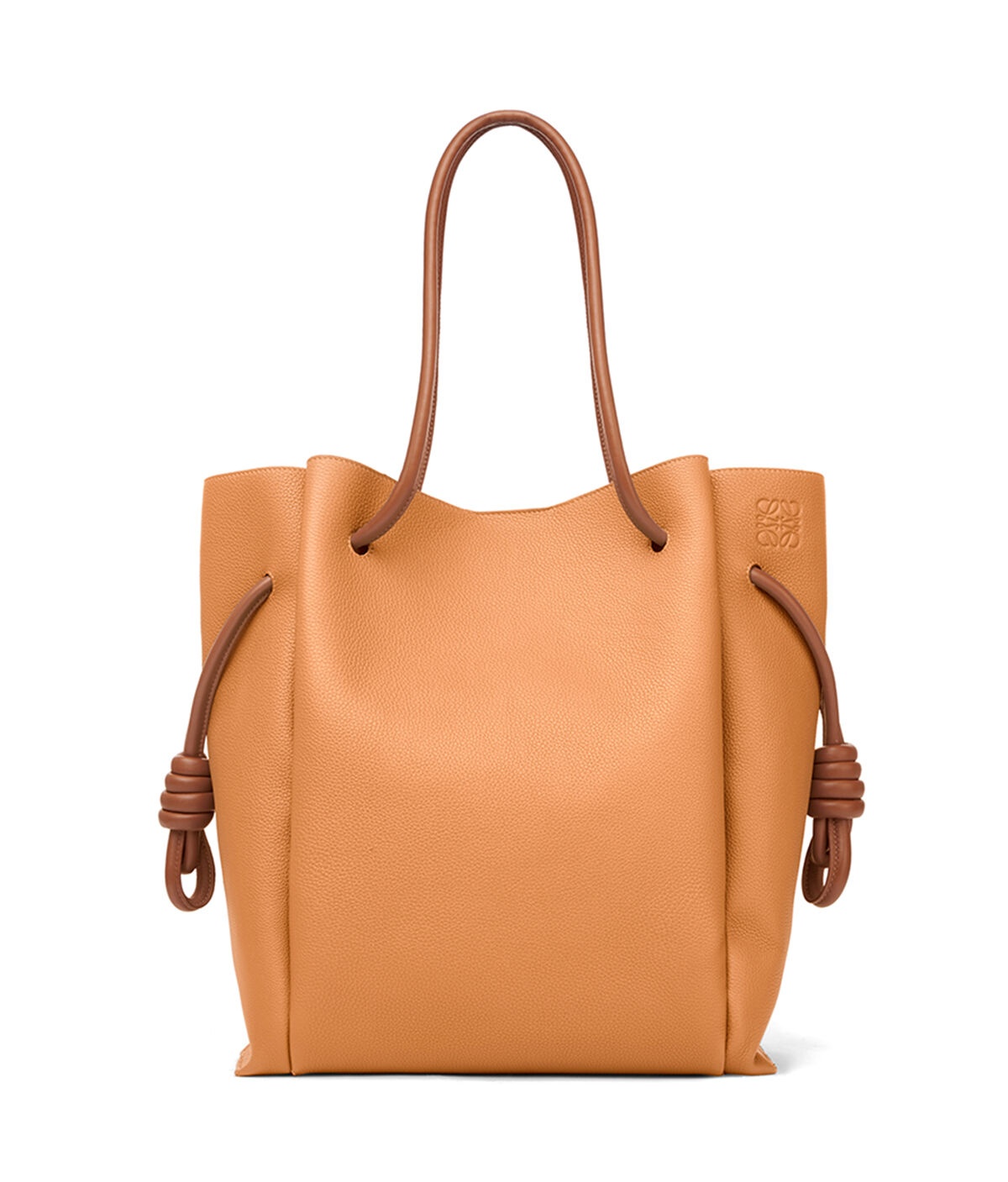 Flamenco knot tote bag in soft grained calfskin - 1