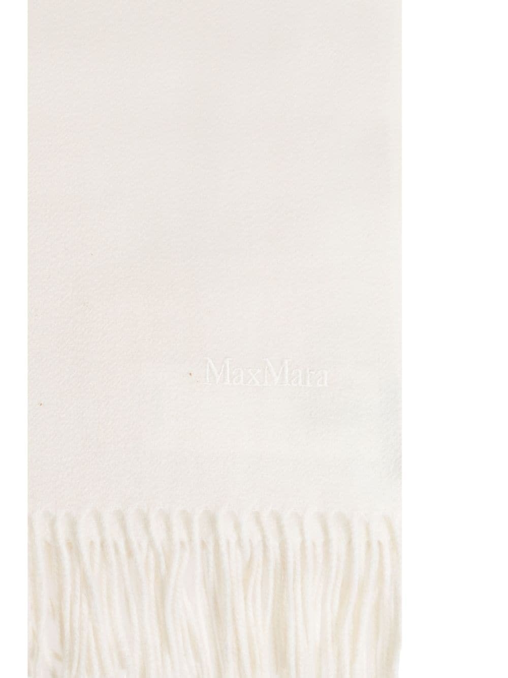 embroidered-logo cashmere scarf - 4