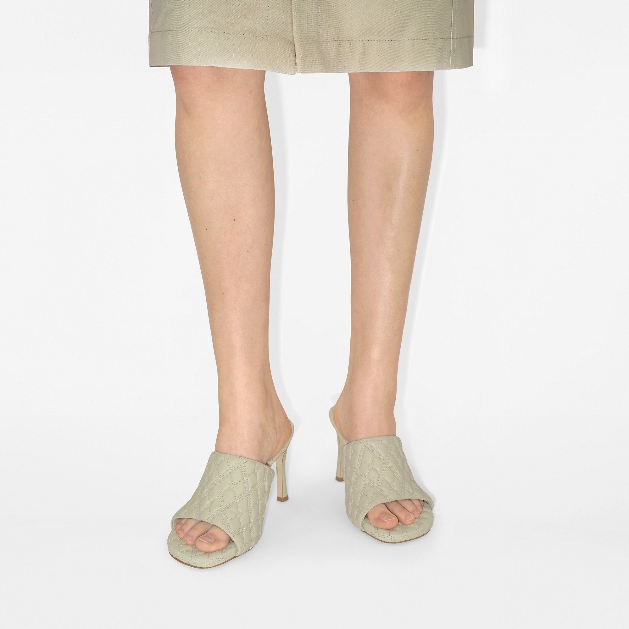 Leather Quilt Mules - 7