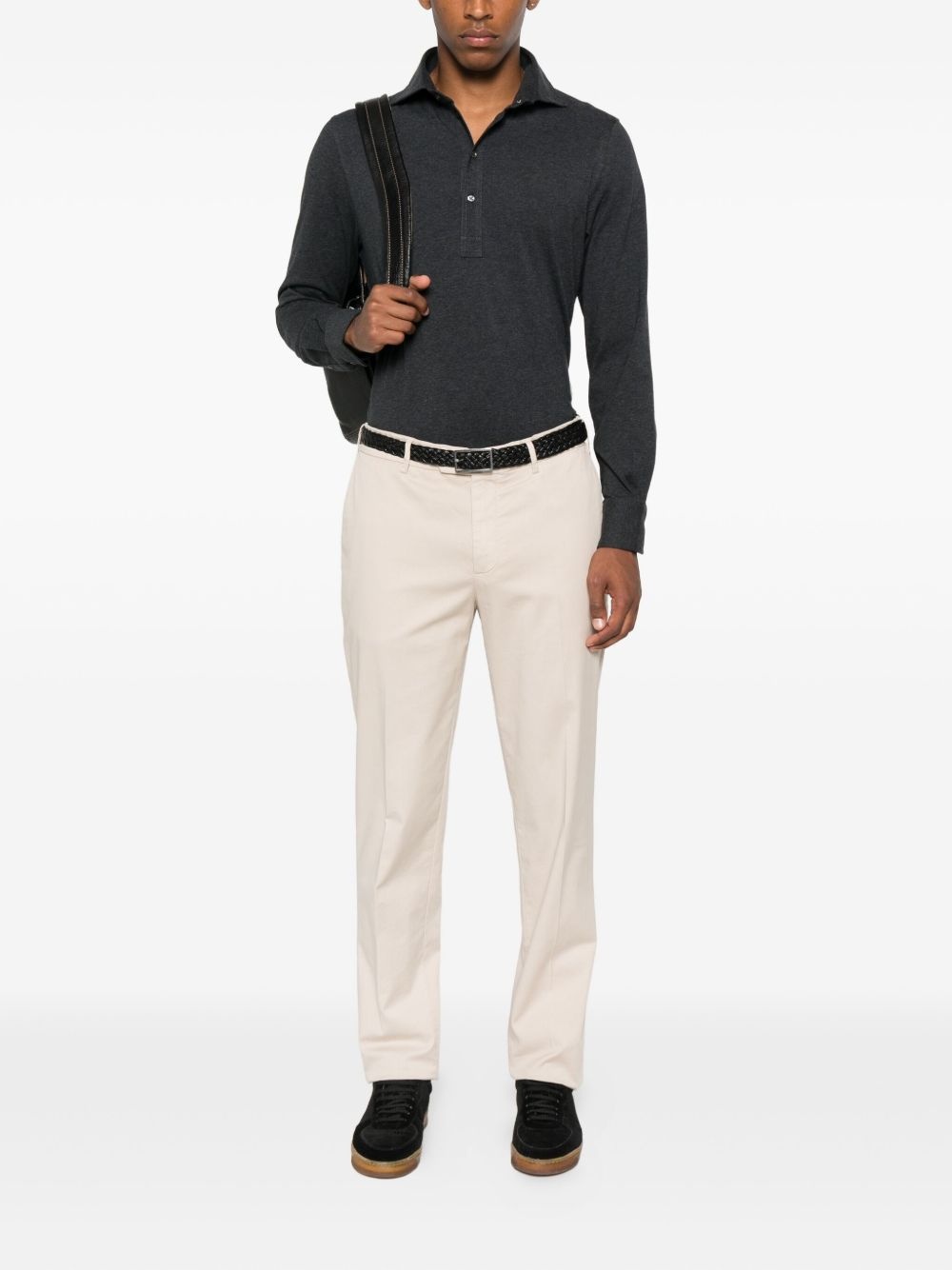 long-sleeve polo shirt - 2