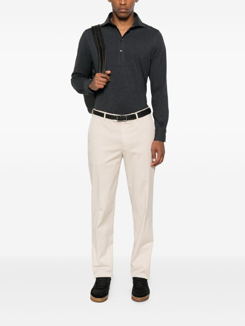 Brunello Cucinelli long-sleeve polo shirt outlook