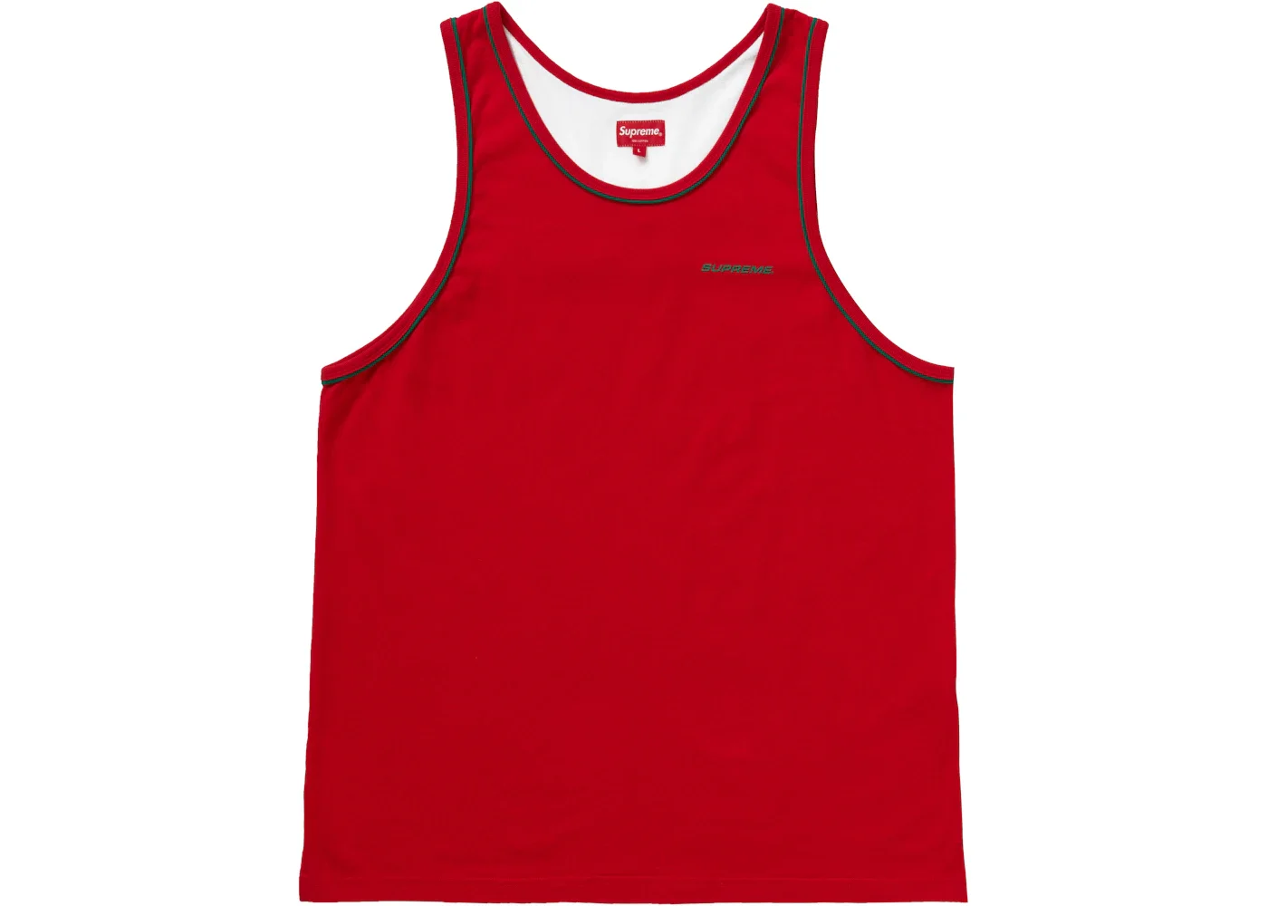 Supreme Piping Tank Top Red - 1