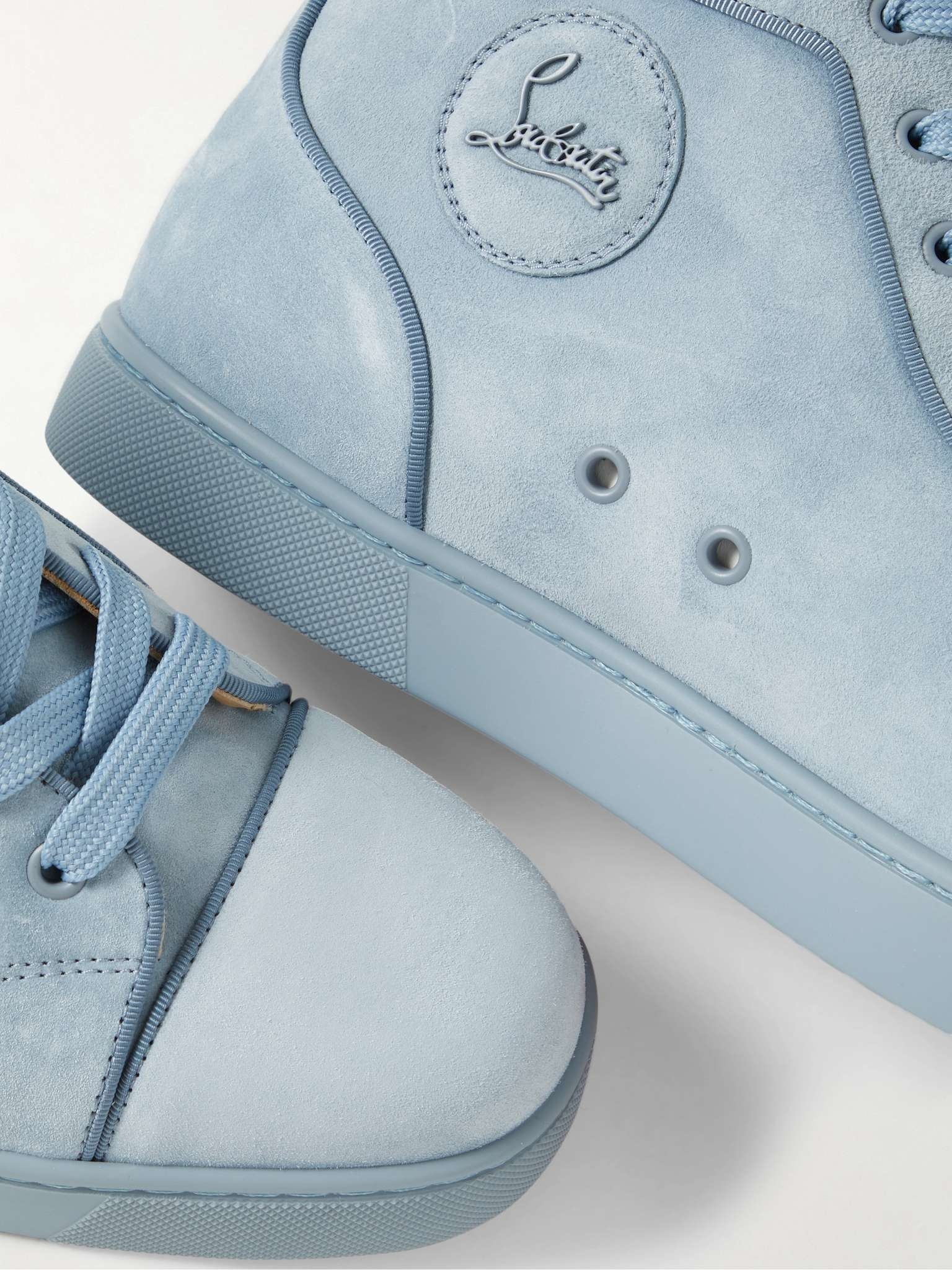 Louis Orlato Grosgrain-Trimmed Suede High-Top Sneakers - 12