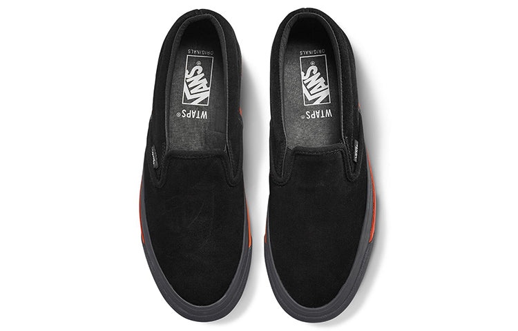 Vans WTAPS x Og Classic Slip-On Lx 'Black Red' VN0A45JK20E - 4