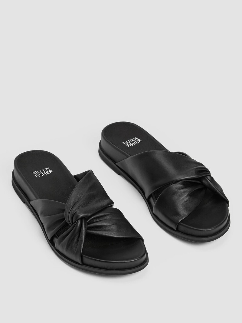 EILEEN FISHER Dello Nappa Leather Wedge Sandal outlook