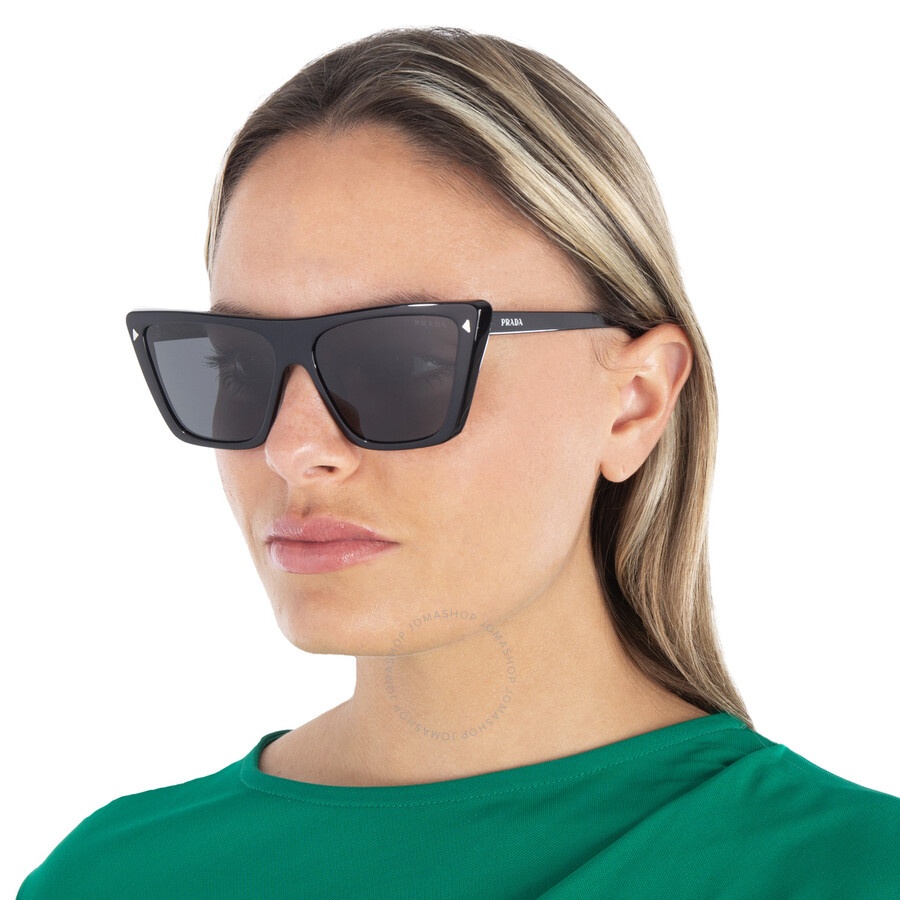 PRADA ハタフライフレムサンクラス PR21ZS 1AB5S0 Prada Open Box - Prada Dark Grey Butterfly Ladies Sunglasses