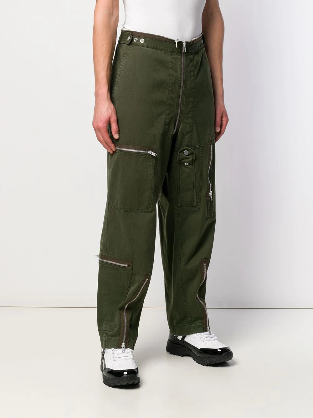 zipped pocket trousers - 3