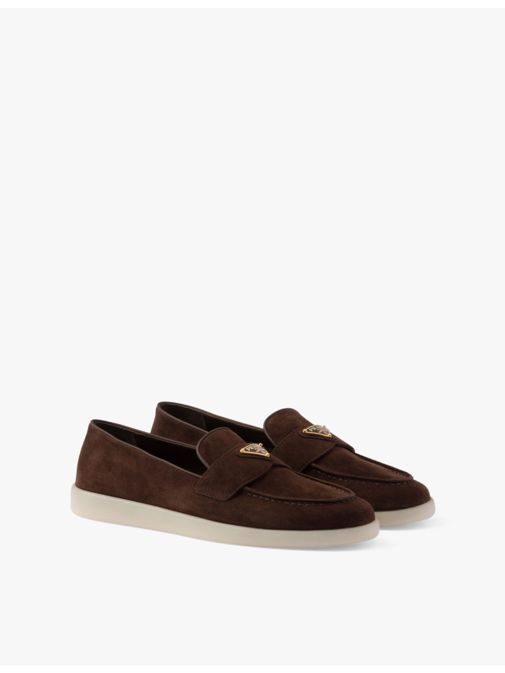 Logo-embellished suede loafers - 4