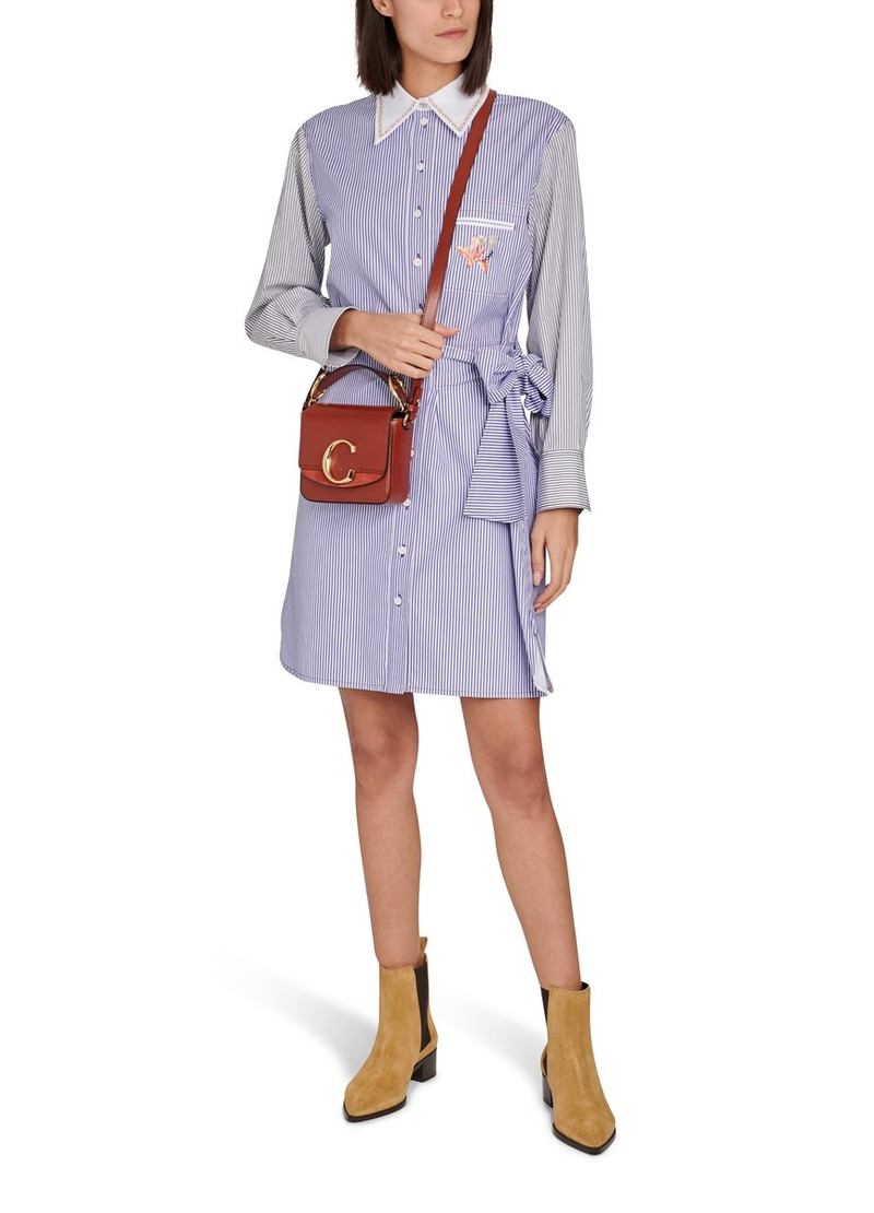 pinstripe-pattern 셔츠dress 6