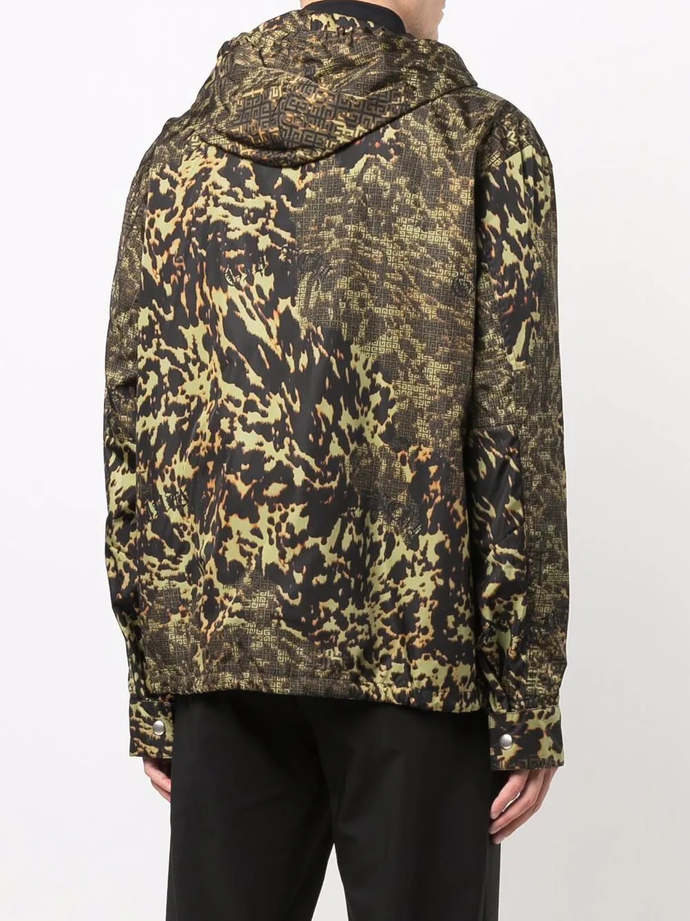 leopard-print hooded jacket - 4